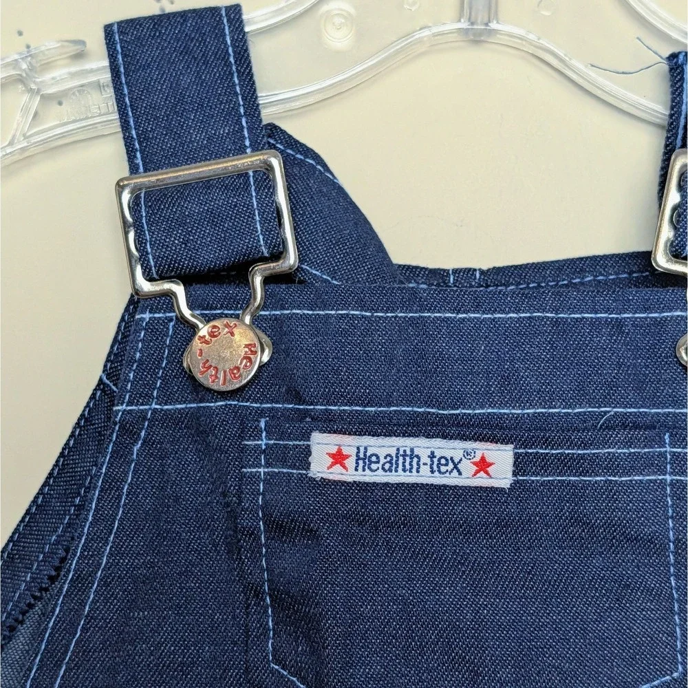Vintage Healthtex 80s Denim Blue Bib Overalls Infant‎ Baby Size 18 Months